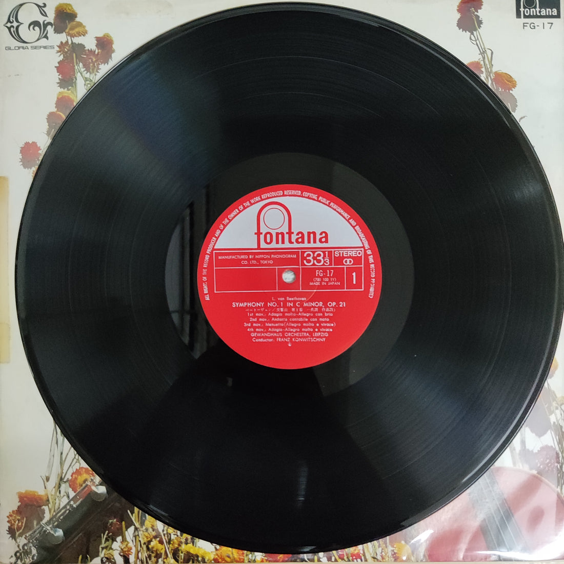 แผ่นเสียง Franz Konwitschny Gewandhaus Orchestra Leipzig Beethoven Symphony No.1,No.2 Vinyl VG+