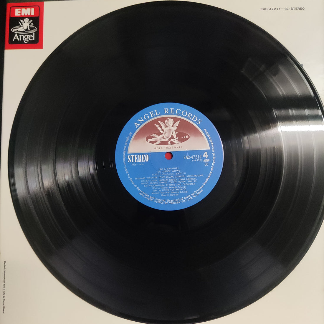 Franz Lehár, Elisabeth Schwarzkopf, Hanny Steffek, Nicolai Gedda, Josef Knapp , Eberhard Wächter, Philharmonia Orchestra And Philharmonia Chorus - Die Lustige Witwe Vinyl VG+ 2LPs