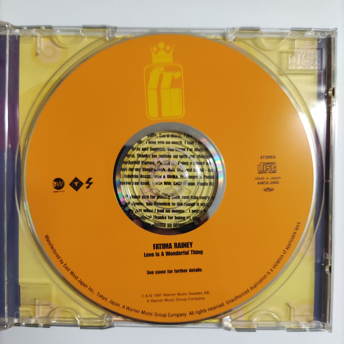 ซีดี Fatima Rainey - Love Is A Wonderful Thing CD NM or M-