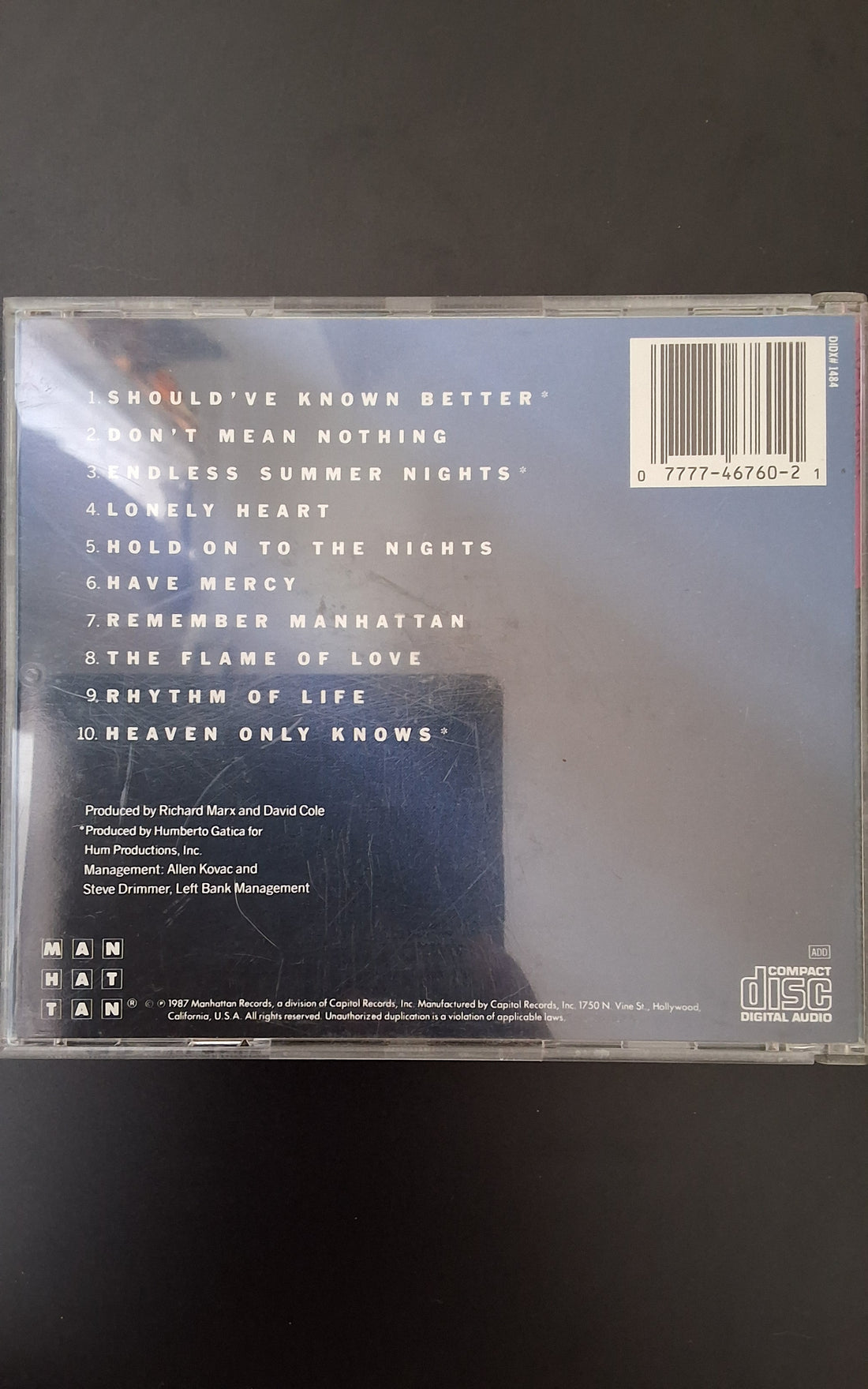 ซีดี Richard Marx - Richard Marx CD VG+