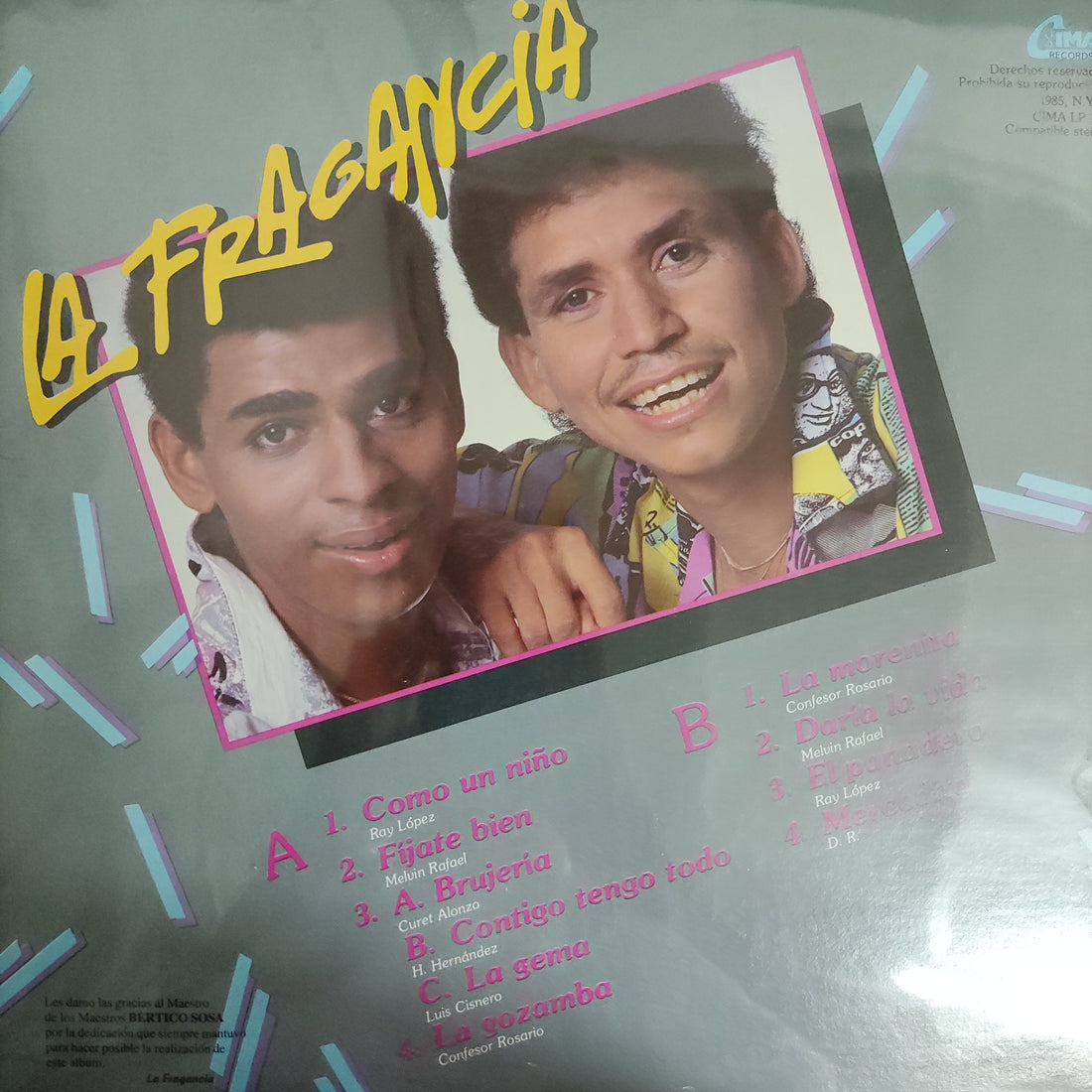 แผ่นเสียง Johnny Reyes Y Orquesta La Fragancia, Nicky Soul – La Fragancia Vinyl VG+