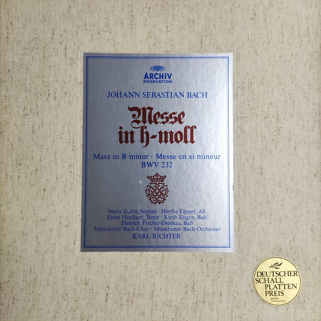 แผ่นเสียง Johann Sebastian Bach - Mass In B Minor Messa En Si Mineur BWV 2232 Vinyl VG+ 3LPs