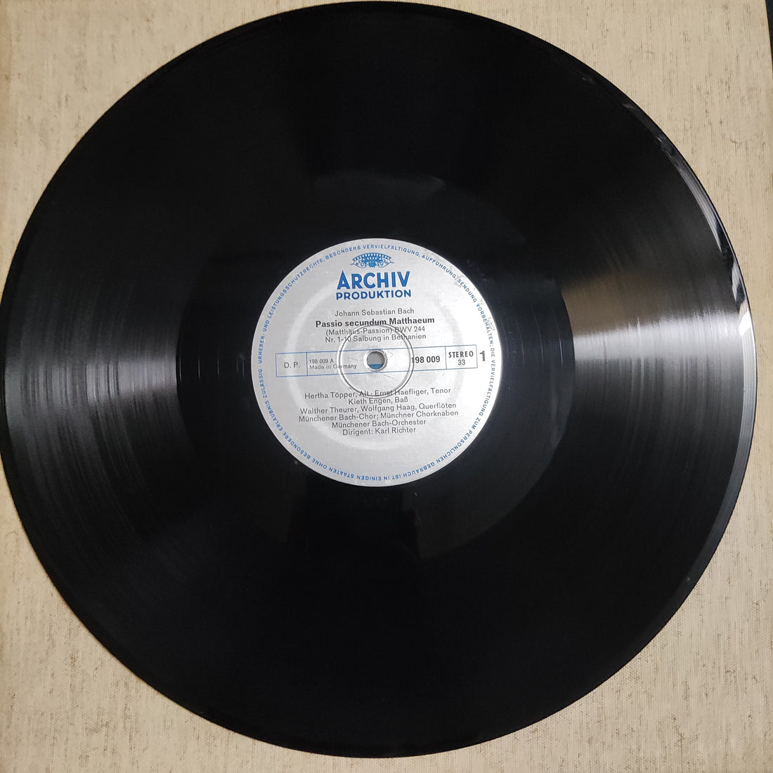 แผ่นเสียง Johann Sebastian Bach - Passio Secundum Matthaeum Vinyl VG+ 4LPs