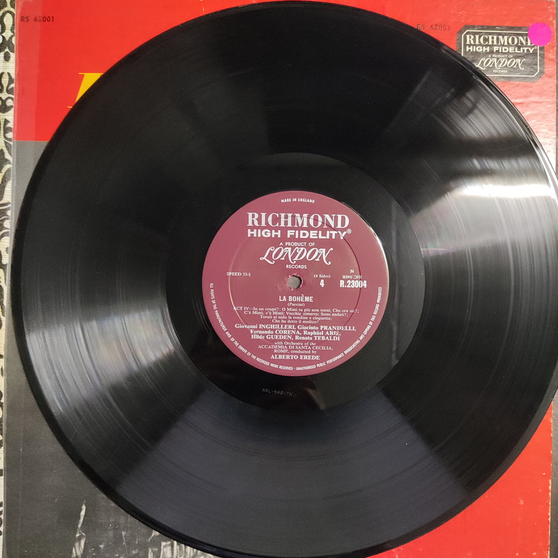 แผ่นเสียง Puccini / Renata Tebaldi – La Bohème: Renata Tebaldi As Mimi Vinyl VG+ 2LPs