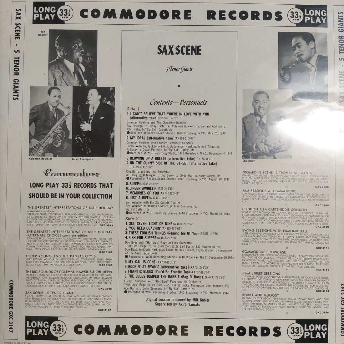 แผ่นเสียง Various - Sax Scene 5 Tenor Giants (Vinyl) (VG+)