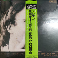 แผ่นเสียง Heinz Holliger, Georg Philipp Telemann - Twelve Fantasies For Oboe Solo Vinyl VG+