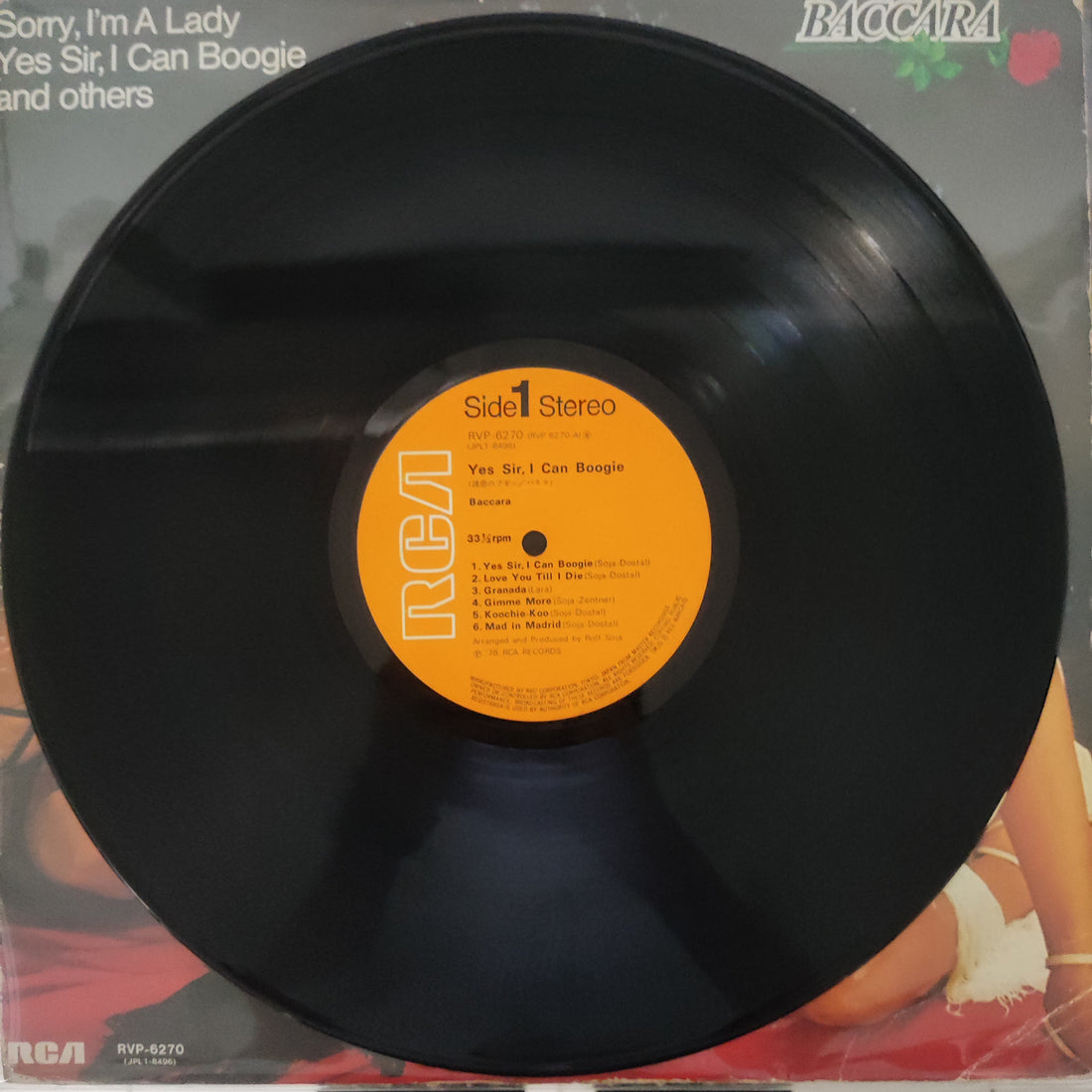 แผ่นเสียง Baccara - Yes Sir, I Can Boogie Vinyl VG
