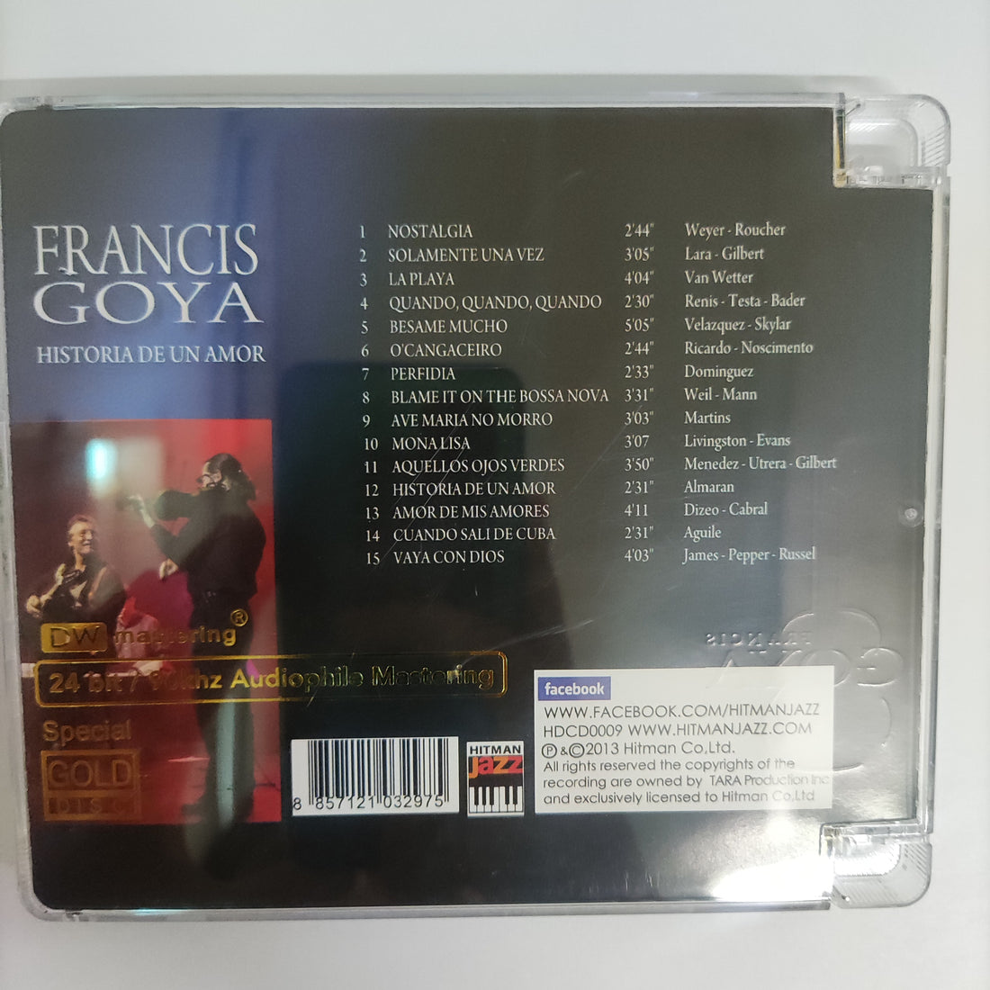 ซีดี Francis Goya - Historia De un Amor CD NM แผ่นทอง