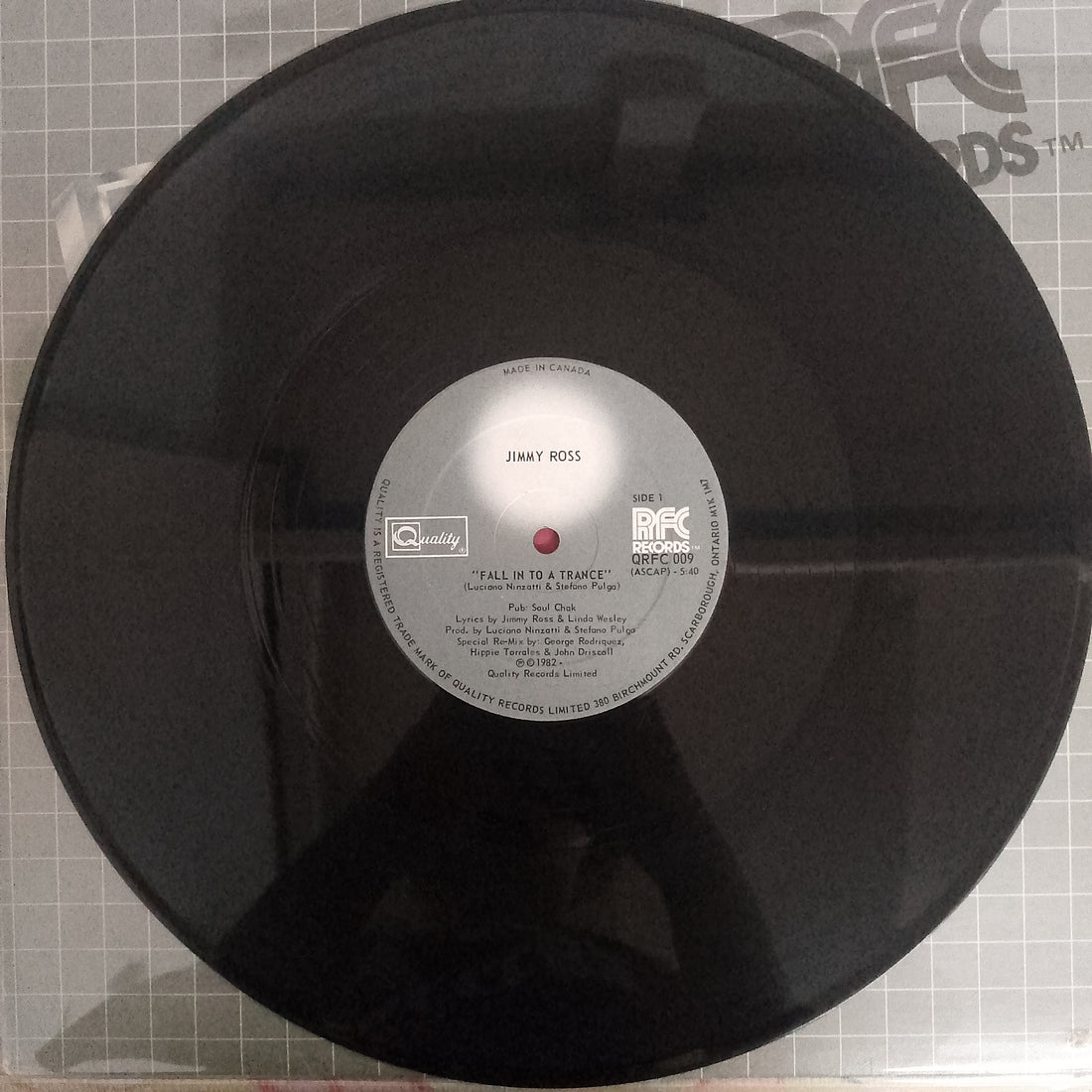 แผ่นเสียง Jimmy Ross - Fall In To A Trance Vinyl VG+