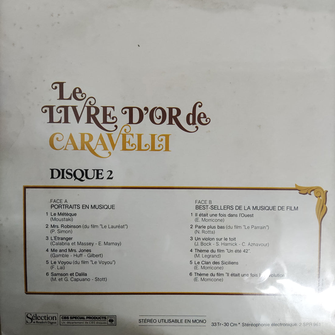 แผ่นเสียง Caravelli - Le Livre D'Or de Vinyl VG+