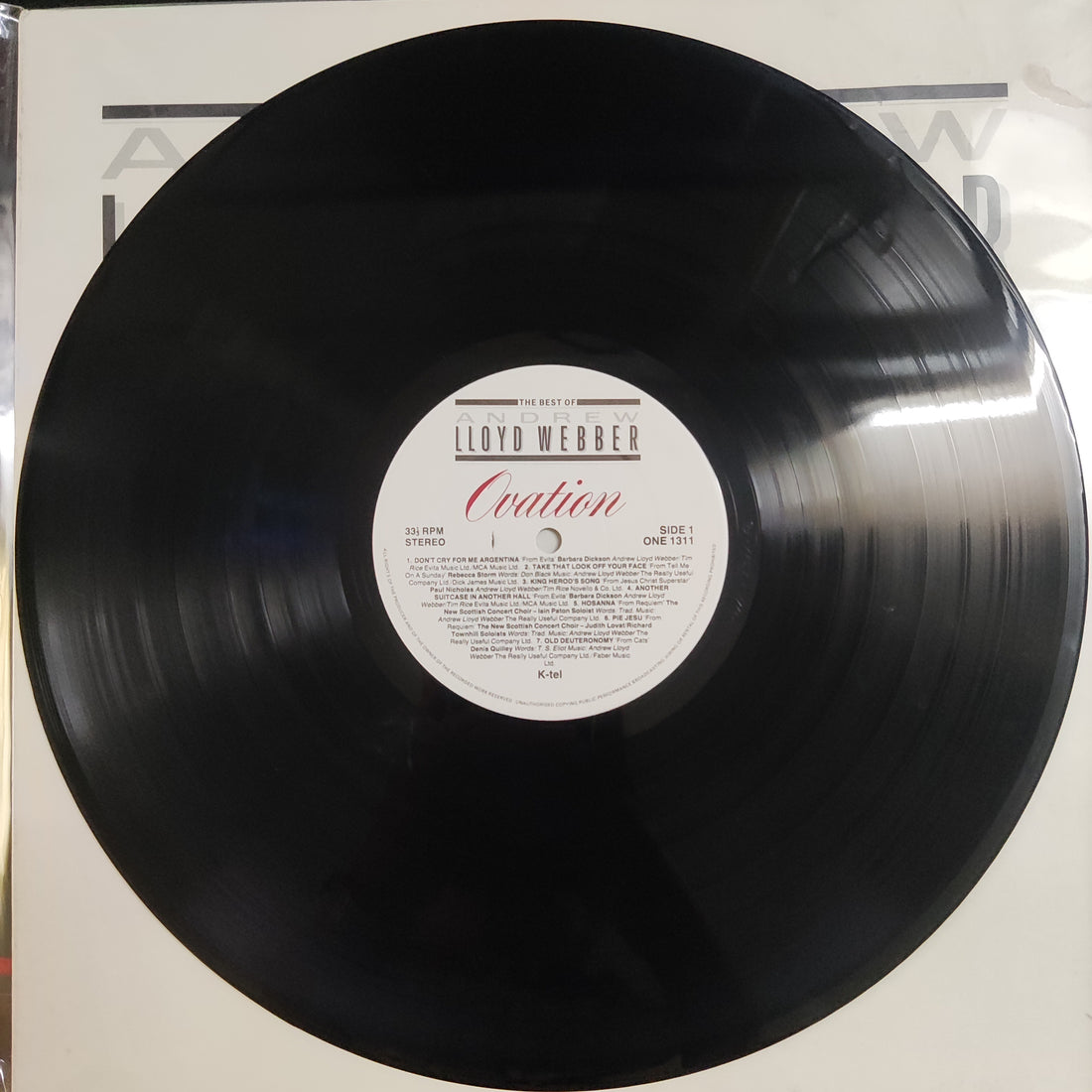 แผ่นเสียง Andrew Lloyd Webber - Ovation - The Best Of Andrew Lloyd Webber Vinyl VG+