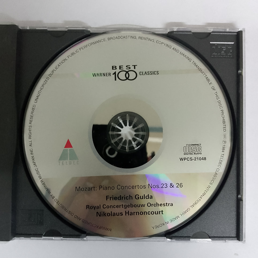 ซีดี Wolfgang Amadeus Mozart, Friedrich Gulda, Concertgebouworkest, Nikolaus Harnoncourt - Piano Concertos No.23 & No.26 "Coronation" CD VG+