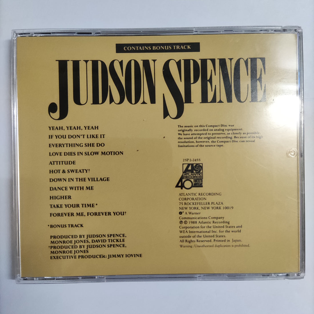 ซีดี Judson Spence - Judson Spence CD NM or M-