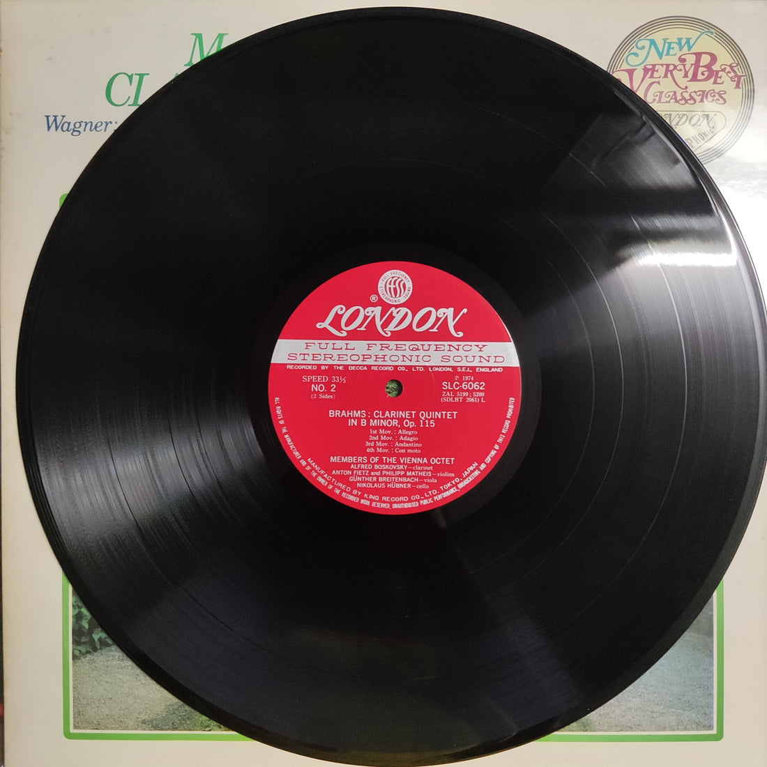 แผ่นเสียง Brahms - Clarinet Quintet In B Minor Op.115 Members Of The Vienna Octet Vinyl VG+