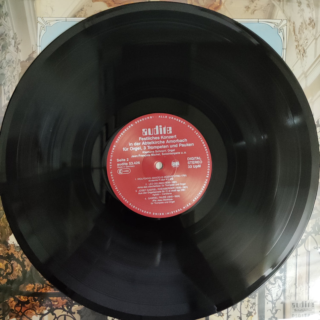 แผ่นเสียง Jean François Michel - Klemens Schnorr / Festliches Konzert In Der Abteikirche Amorbach Für Orgel,Drei Trompeten Und Pauken Vinyl VG+