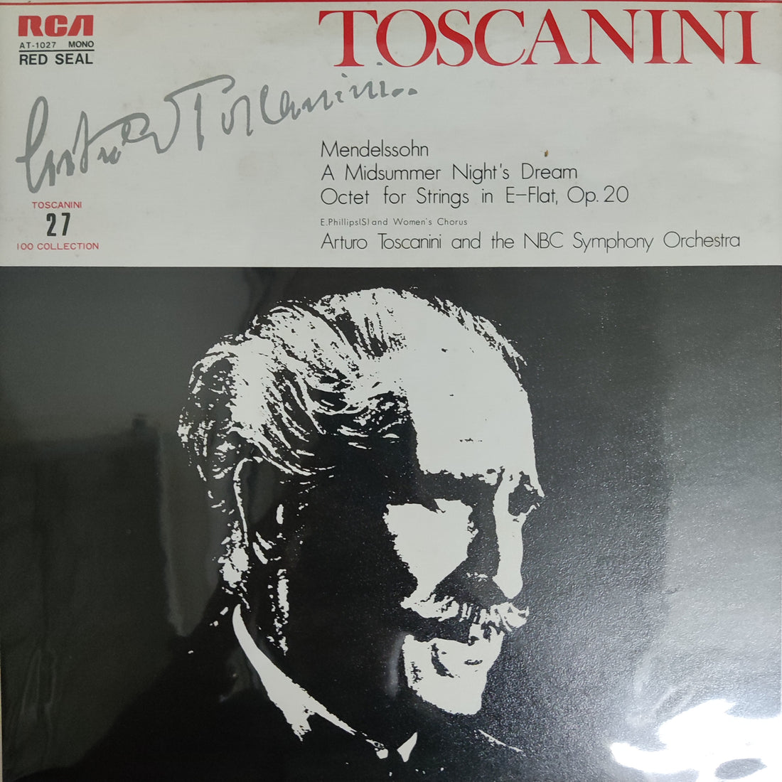 แผ่นเสียง Toscanini - Mendelssohn A Midsumer Night's Dream Octet For Strings In E-Flat Op.20 Vinyl VG+