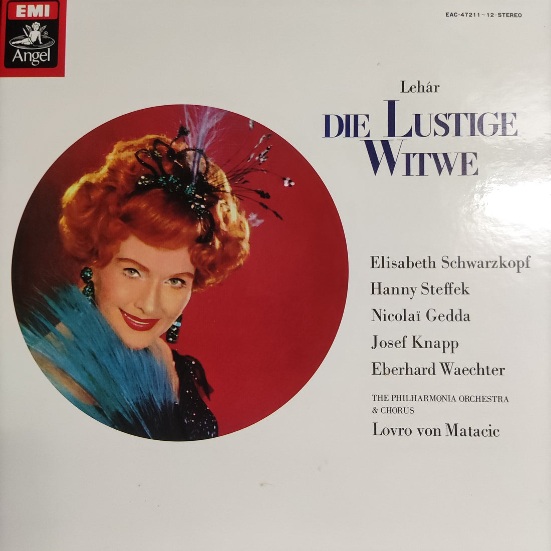 Franz Lehár, Elisabeth Schwarzkopf, Hanny Steffek, Nicolai Gedda, Josef Knapp , Eberhard Wächter, Philharmonia Orchestra And Philharmonia Chorus - Die Lustige Witwe Vinyl VG+ 2LPs