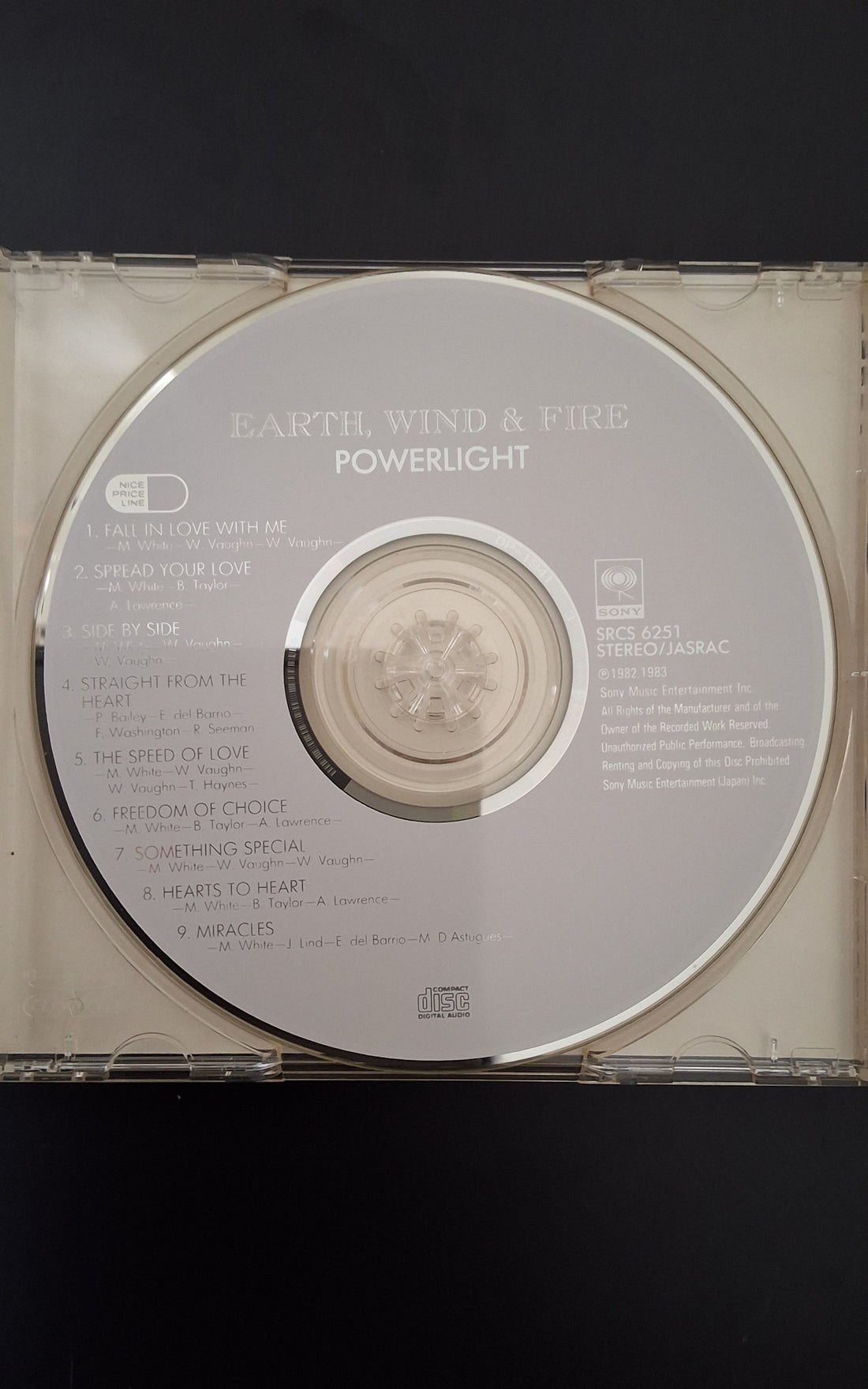 ซีดี Earth, Wind & Fire - Powerlight CD VG+