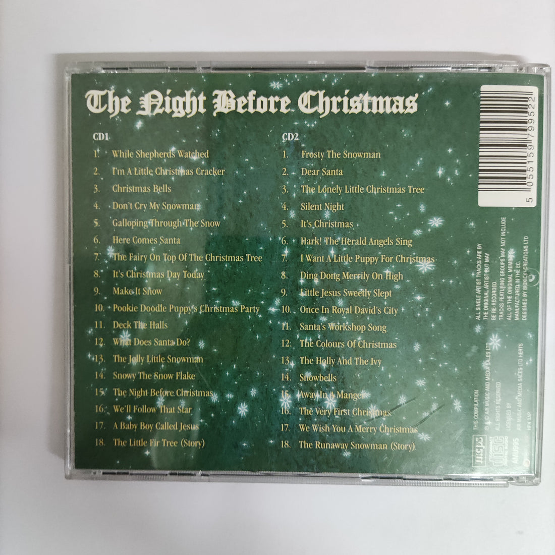 ซีดี Various - The Night Before Christmas A Collection Carols Stories And Song CD VG+ 2CDs