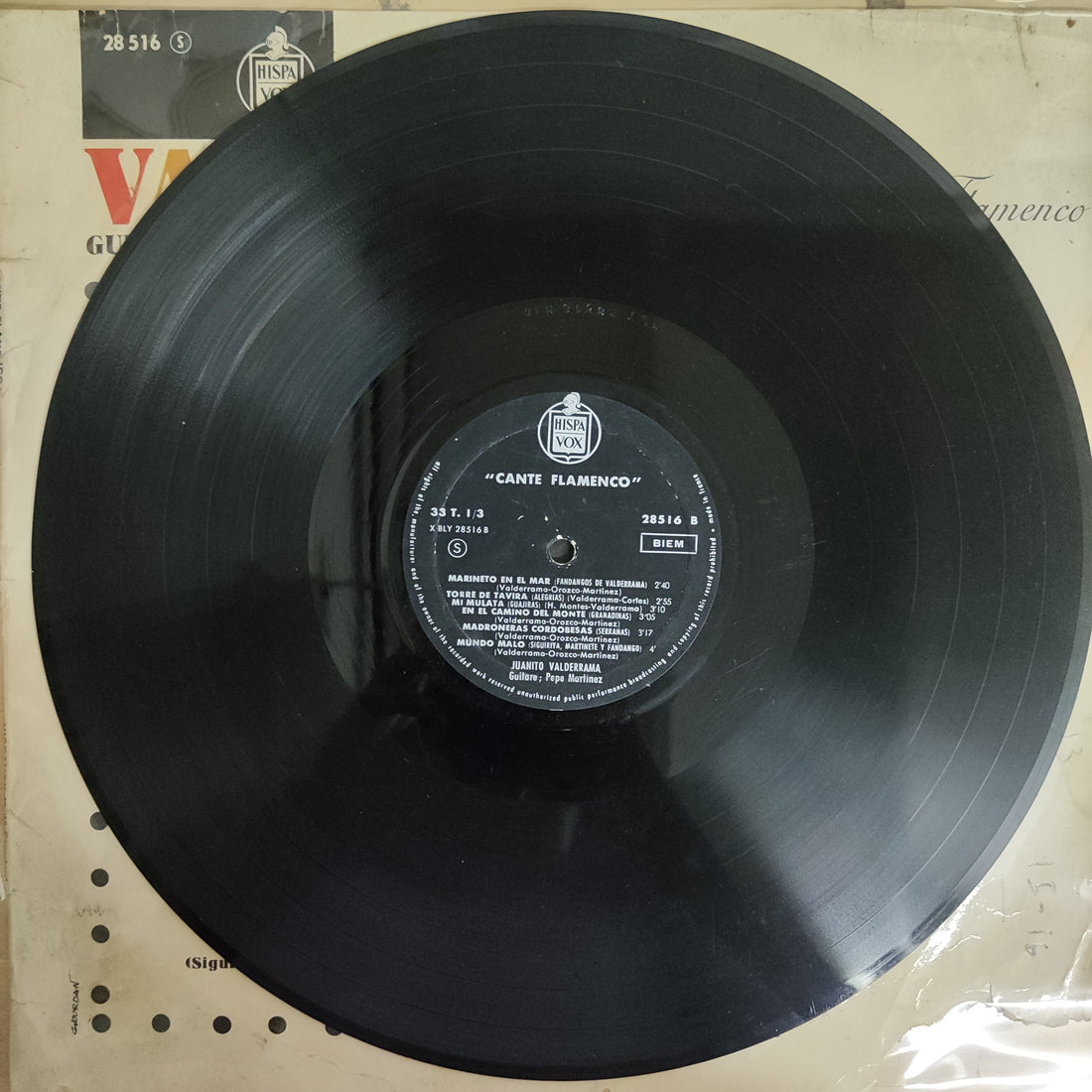 แผ่นเสียง Juanito Valderrama - Cante Flamenco Vinyl VG