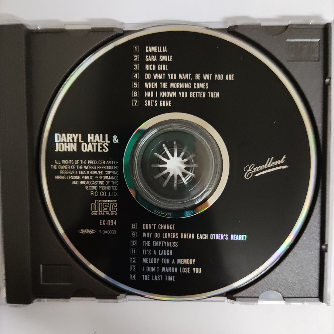 ซีดี Daryl Hall & John Oates CD VG+