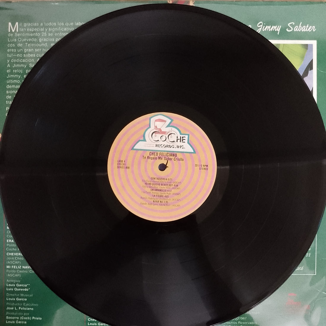 แผ่นเสียง Cheo Feliciano - Te Regalo Mi Sabor Criollo Vinyl VG+