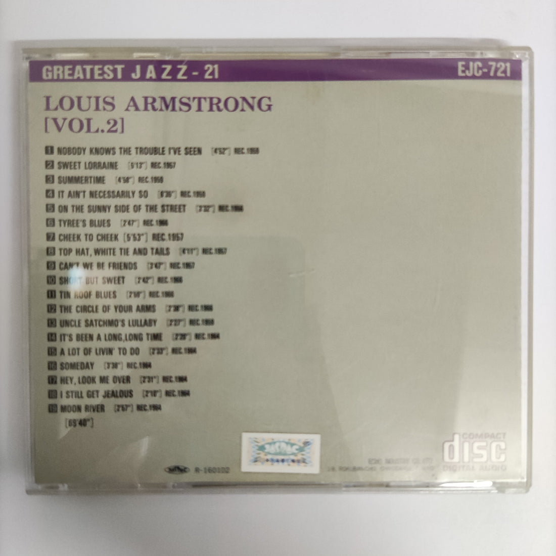 ซีดี Louis Armstrong - Someday Moon River Vol.2 CD VG+