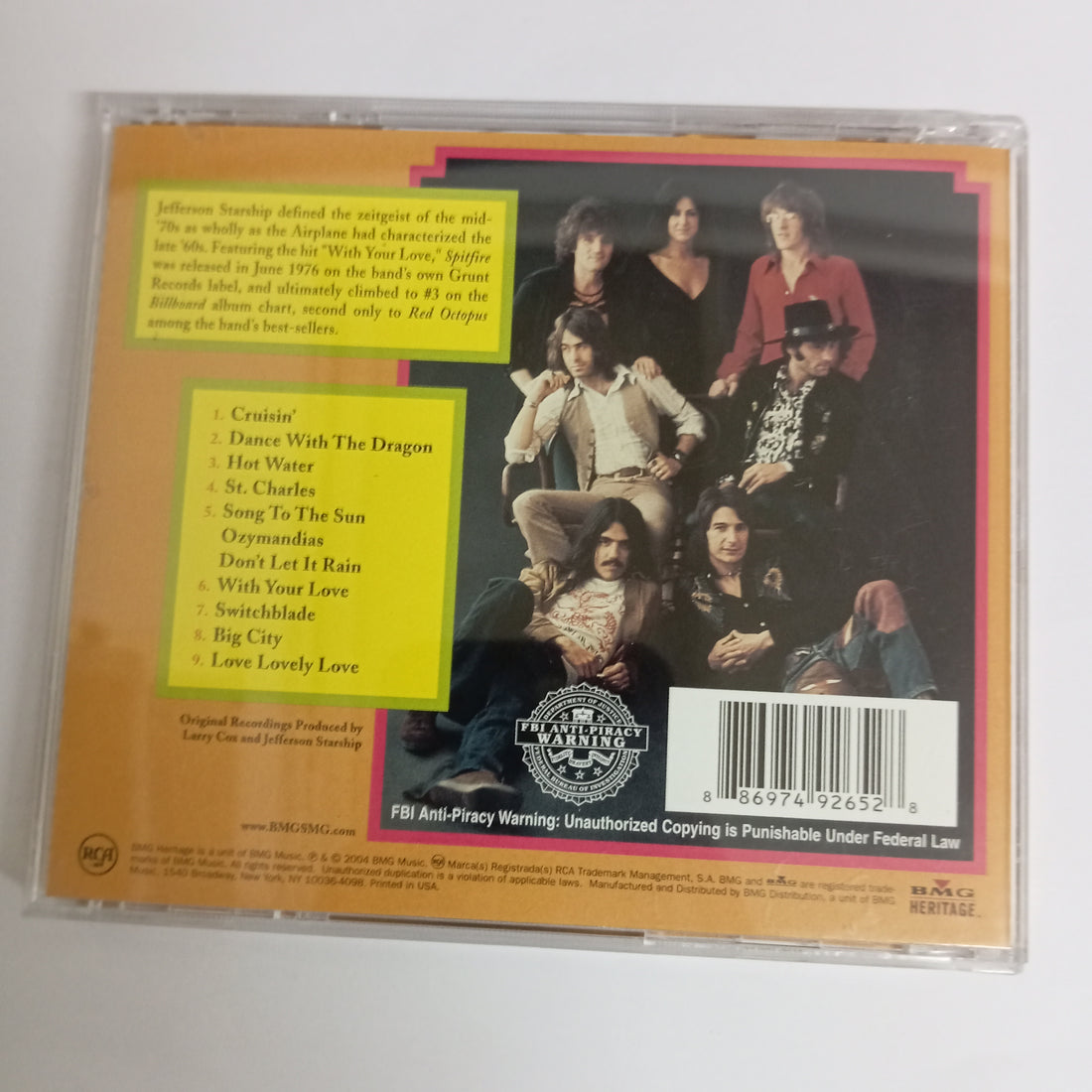 ซีดี Jefferson Starship - Spitfire CD VG+