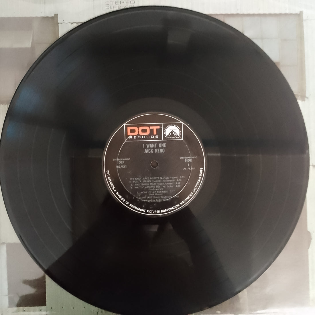 แผ่นเสียง Jack Reno - I Want One Vinyl VG+