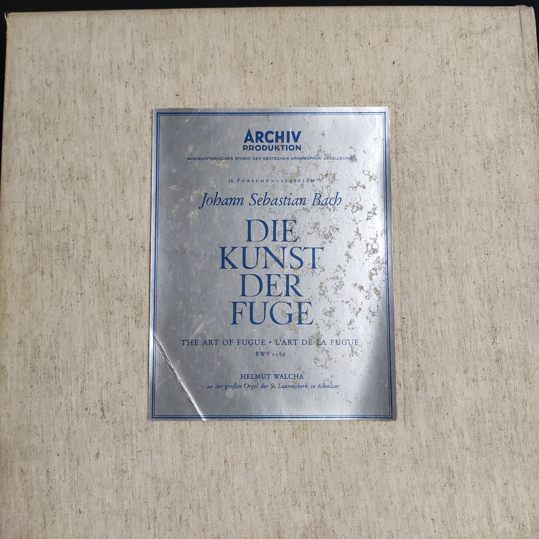 แผ่นเสียง Johann Sebastian Bach - Die Kunst Der Fuge The Art Of Fugue L'Art De La Fugue BWV 1080 Vinyl VG+ 2LPs