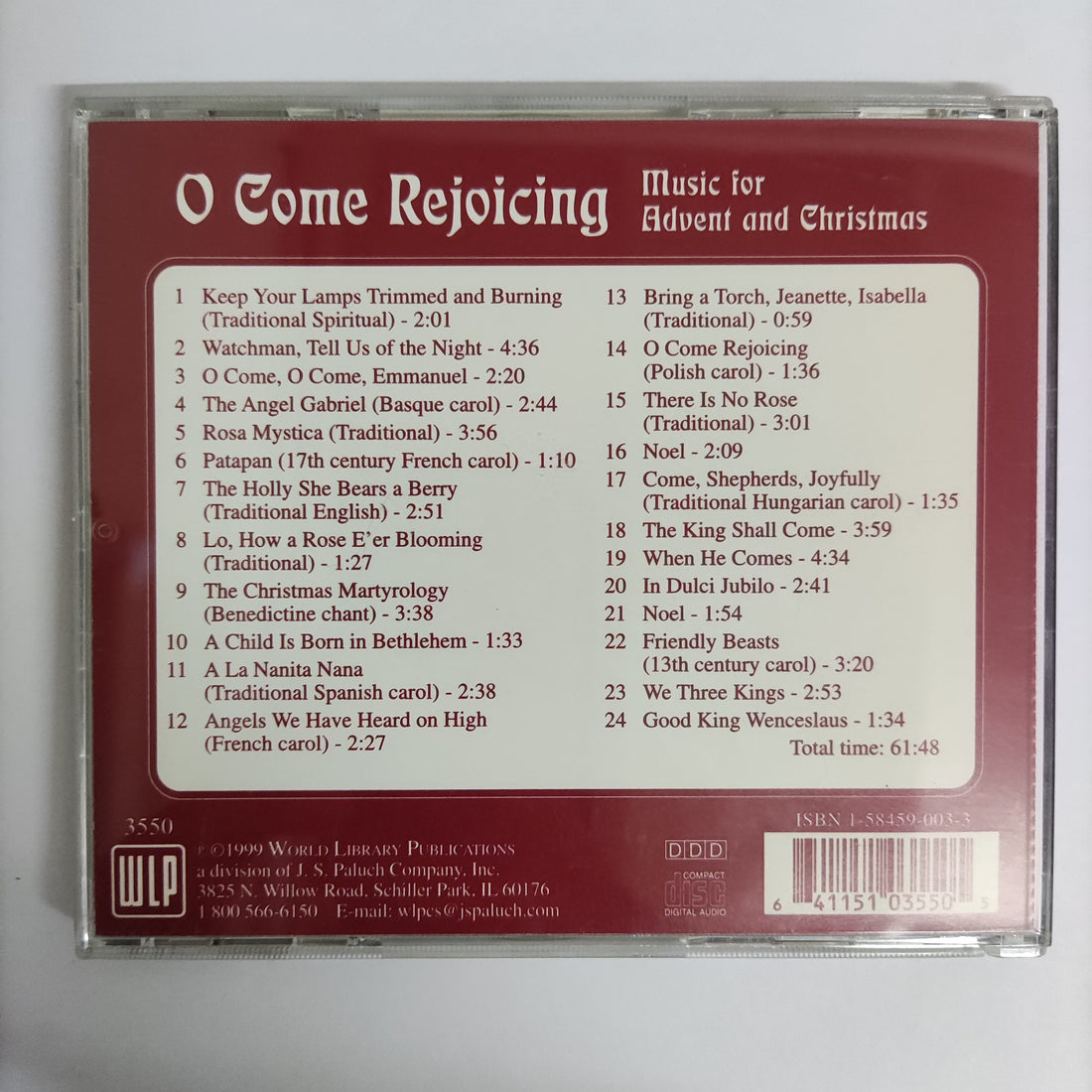 ซีดี Various - O Come rejoicing Music For Advent And Christmas CD VG+