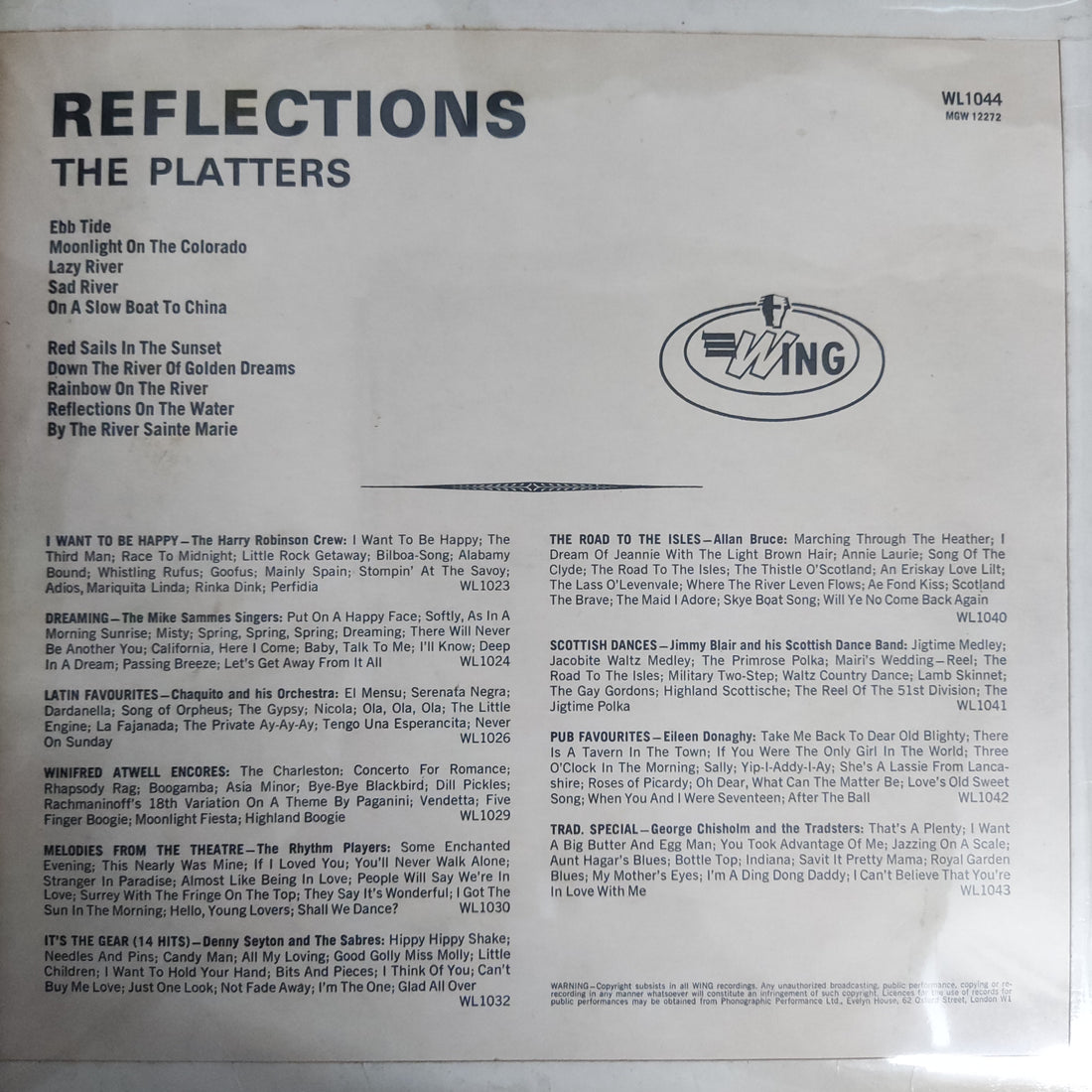 แผ่นเสียง The Platters - Reflections Vinyl VG+