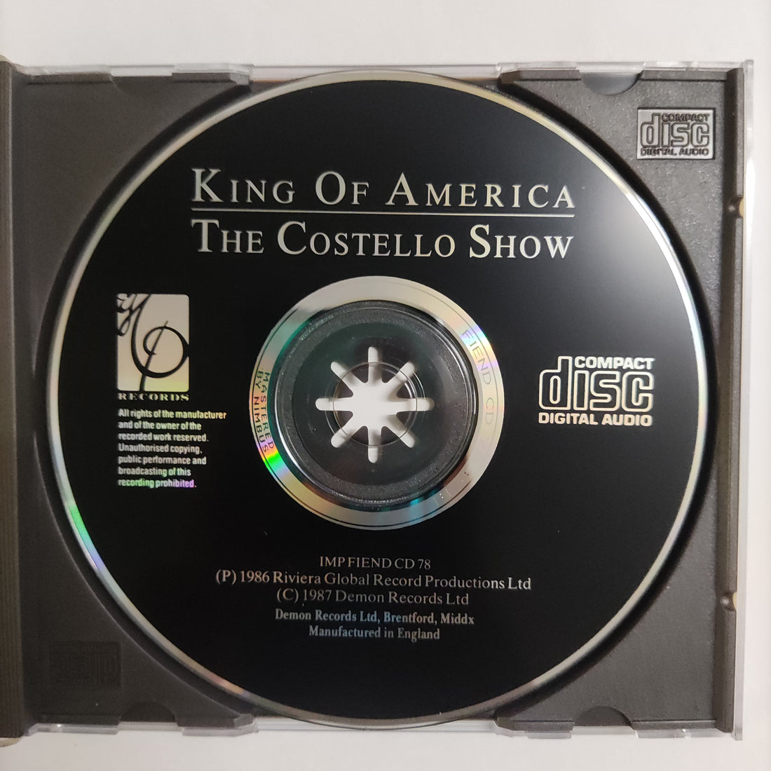 ซีดี Elvis Costello - King Of America Fiend CD 78 CD VG+
