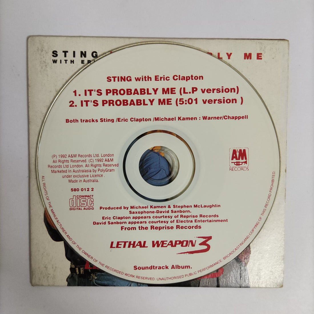 ซีดี Sting - It's Probably Me CD VG