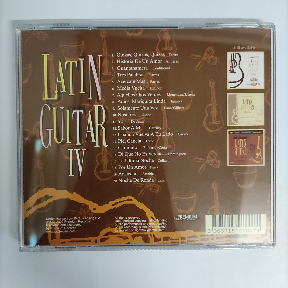 ซีดี Various - The Hi-Fi Sound Of Latin Guitar IV CD NM แผ่นทอง
