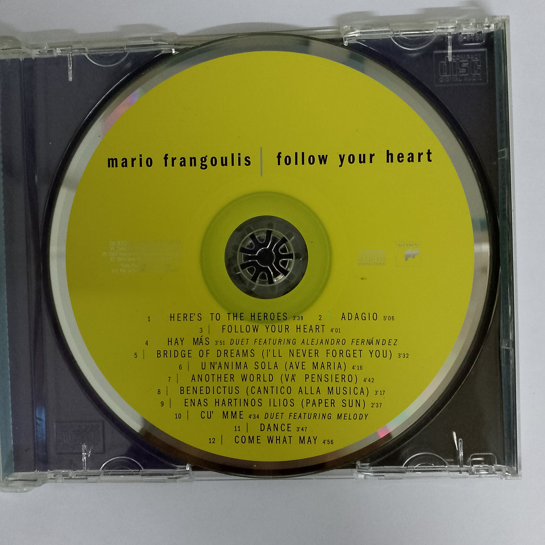 ซีดี Mario Frangoulis - Follow Your Heart CD VG+