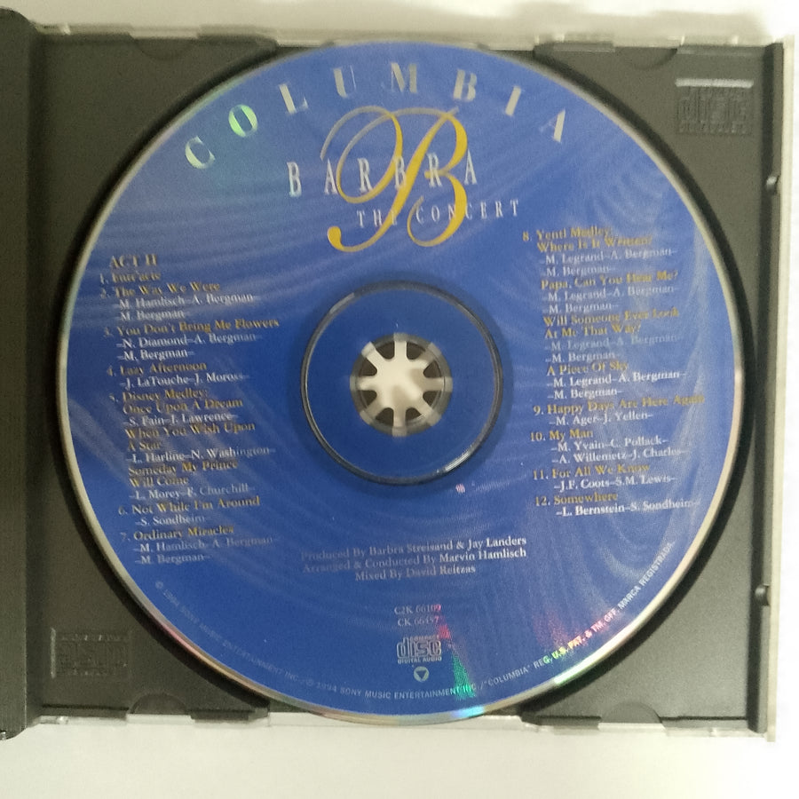 ซีดี Barbra Streisand - The Concert Recorded Live At Madison Square Garden New York City CD VG 2CDs