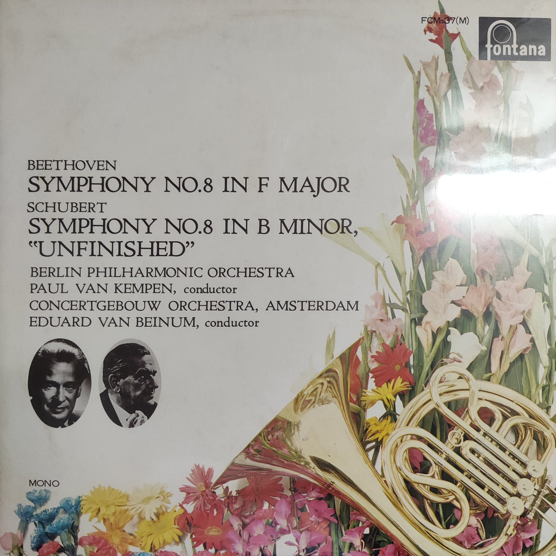 แผ่นเสียง EDUARD VAN BEINUM / PAUL VAN KEMPEN - BEETHOVEN Symphony No.8 In F Major / Symphony No.8 In B Minor "Unfinished" Vinyl VG+