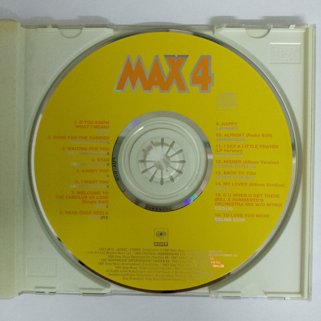 ซีดี Various - MAX 4 Best Hits In The World '97 CD VG+