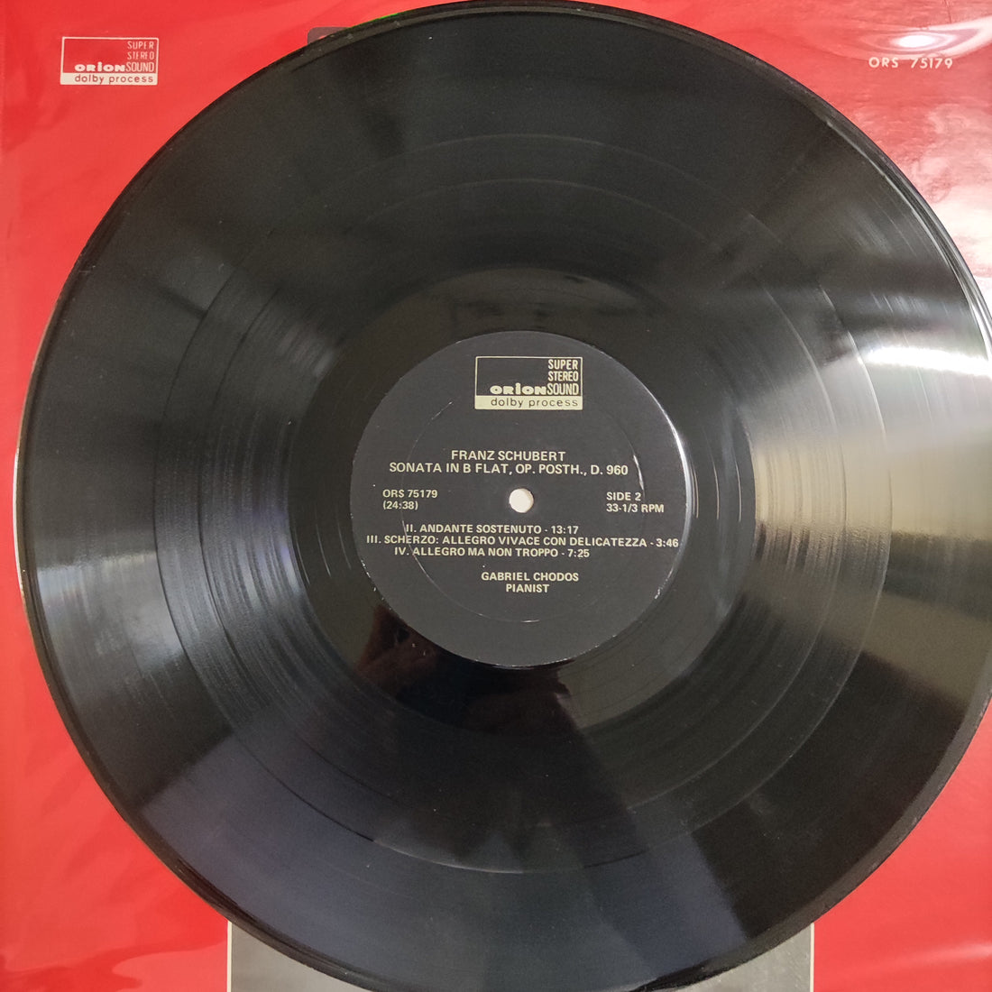 แผ่นเสียง Gabriel Chodos - Schubert Sonata In B Flat Major Op. Posth. D.960 Vinyl VG+