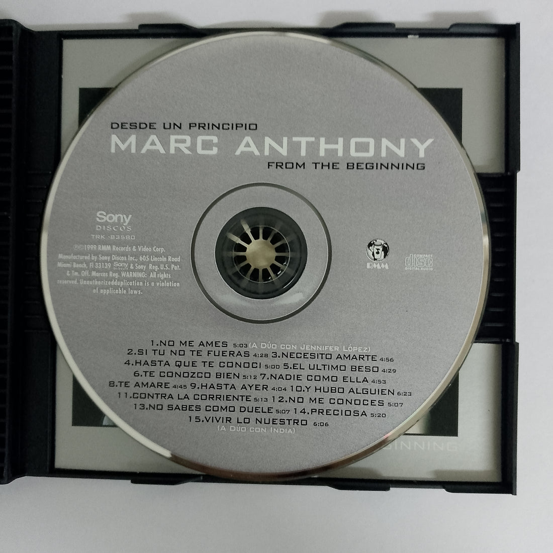 ซีดี Marc Anthony - Desde Un Principio / From The Beginning CD VG