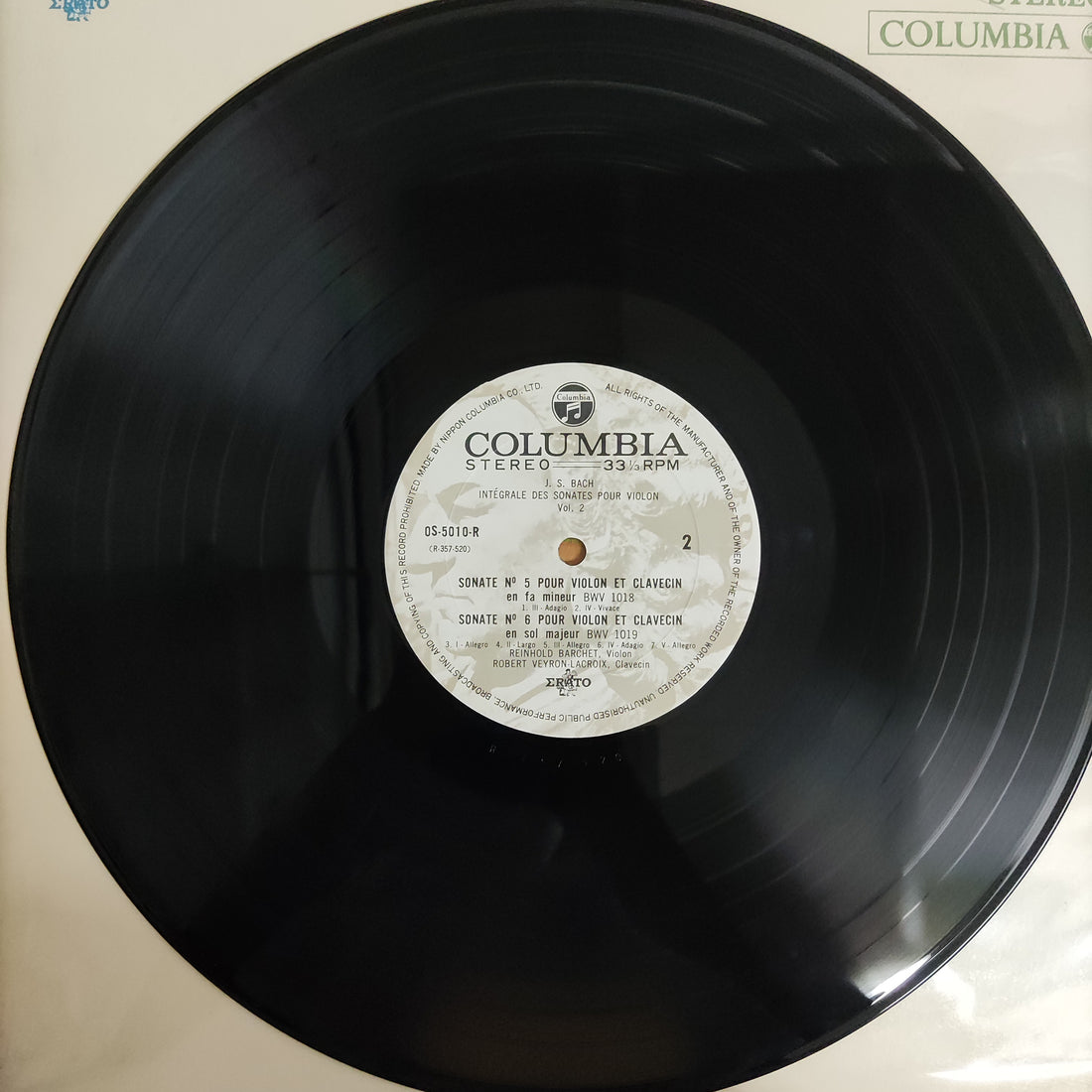 แผ่นเสียง J.S Bach - Intégrale Des Sonates Pour Violon Vol.2 Vinyl VG+