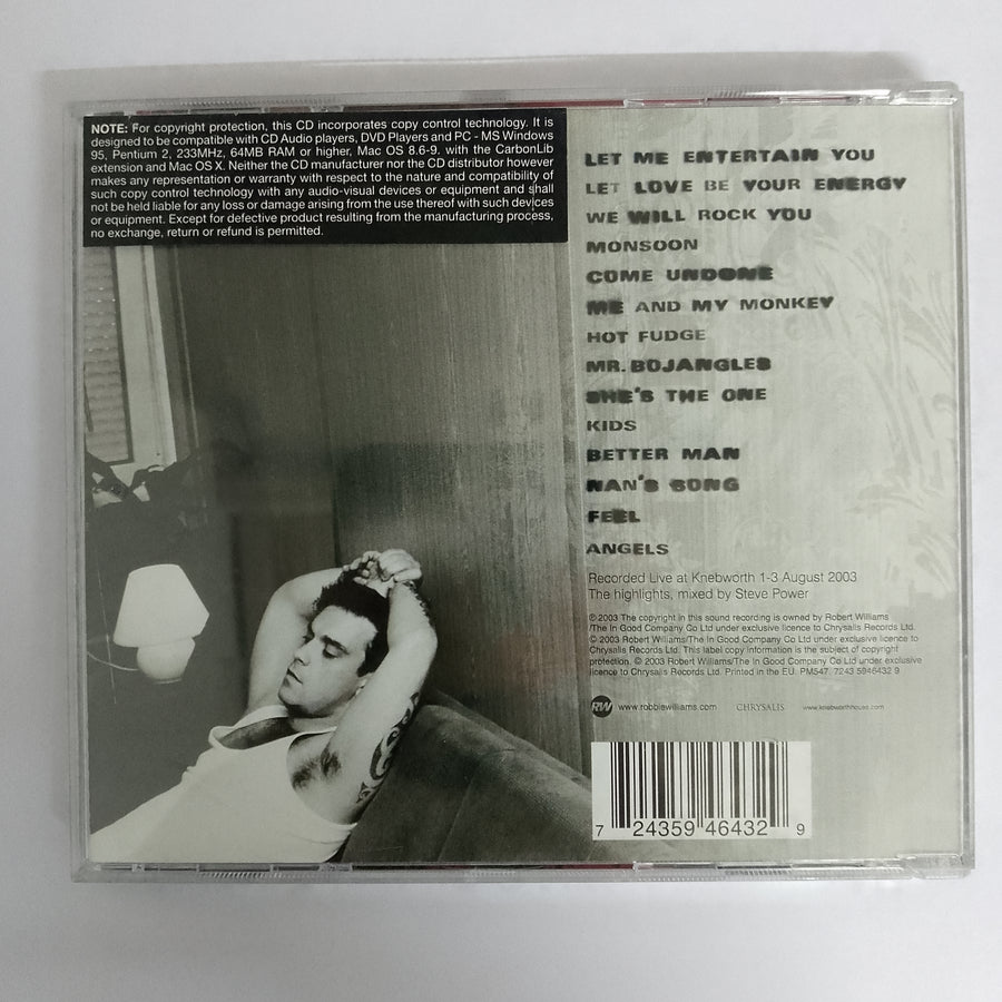 ซีดี Robbie Williams - Live Summer 2003 CD VG+
