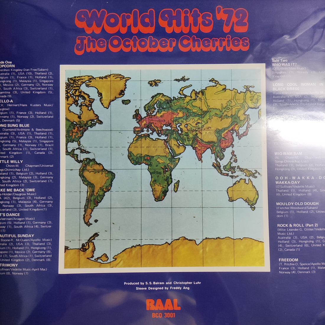 แผ่นเสียง The October Cherries - World Hits 72 Vinyl VG+
