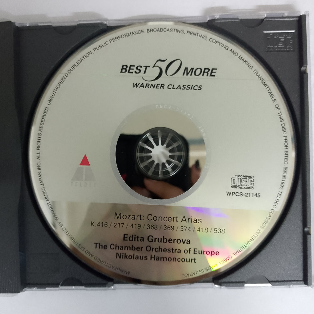 ซีดี Wolfgang Amadeus Mozart, Edita Gruberova, The Chamber Orchestra Of Europe, Nikolaus Harnoncourt - Concert Arias CD VG+