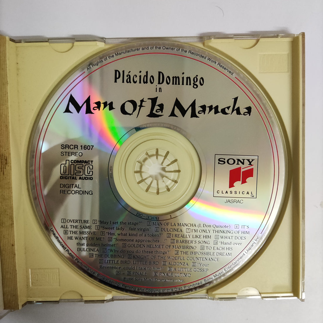ซีดี Plácido Domingo - Man Of La Mancha CD VG+