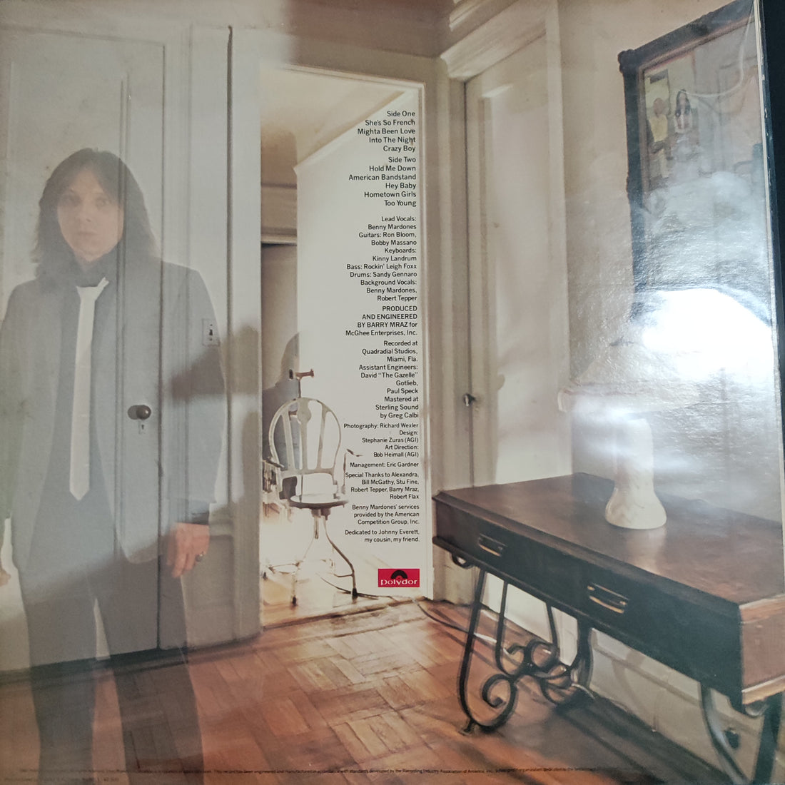 แผ่นเสียง Benny Mardones - Never Run Never Hide Vinyl VG+