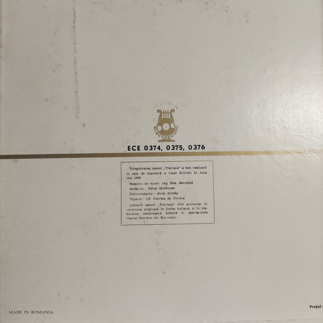 แผ่นเสียง Giuseppe Verdi - Traviata Vinyl VG+ 3LPs