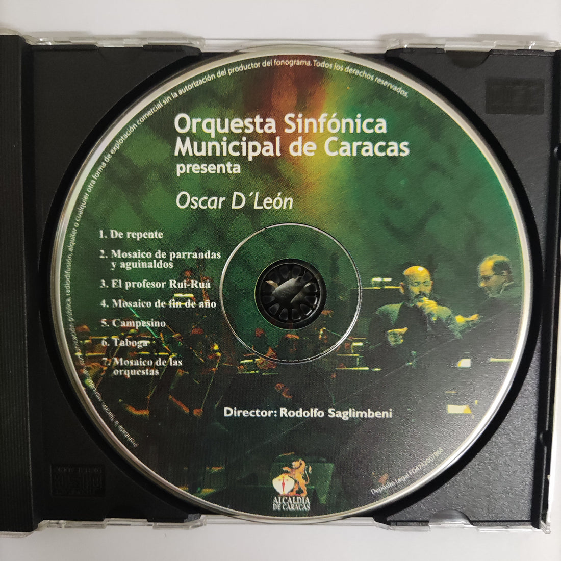 ซีดี Oscar D'León - Orquesta Sinfónica Municipal De Caracas Oscar D'León CD VG+