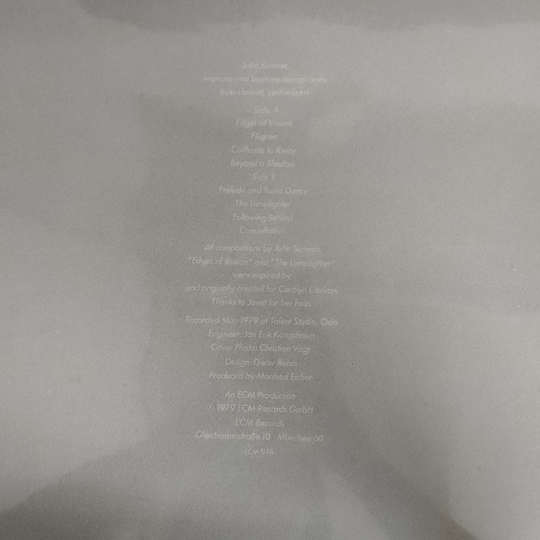 แผ่นเสียง John Surman - Upon Reflection Vinyl VG+